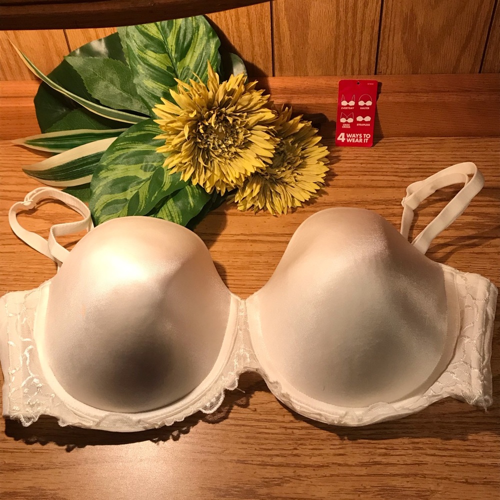 SELF EXPRESSIONS Lafayette White 4 Way Bra.